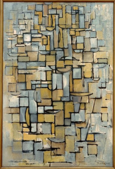 Cuadro No. 1; Composición en línea y color de Piet Mondrian